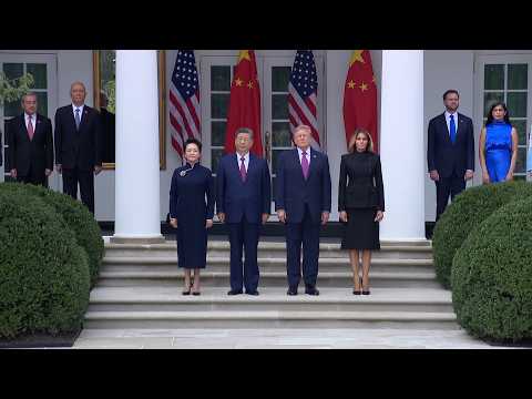 Watch: Xi Jinping attends welcome ceremony held by Donald Trump