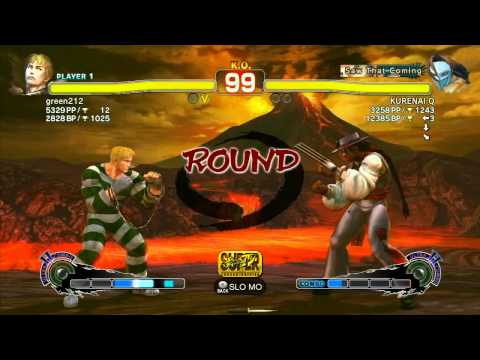 Super Street Fighter IV AE - Momochi (Cody) Vs KURENAI Q (Vega)