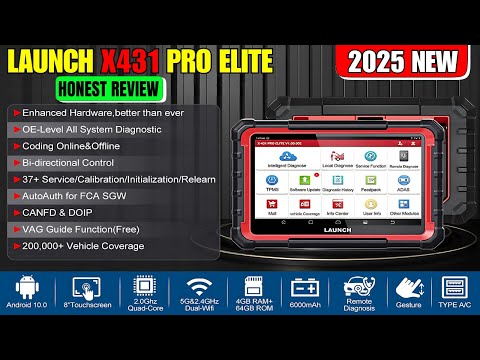 LAUNCH X431 PRO Elite OBD2 Scanner Honest Review ||