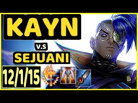 KARASMAI (KAYN) vs SEJUANI - 12/1/15 KDA JUNGLE GAMEPLAY - NA Ranked GRANDMASTER
