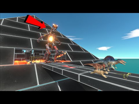 Black Pyramid of Death - Run Fast From Lava Godzilla Skeleton!! - Animal Revolt Battle Simulator