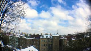 preview picture of video 'Vilnius. -13’C Fisheye timelapse'