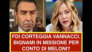 FDI CORTEGGIA VANNACCI. BIGNAMI IN MISSIONE PER CONTO DI MELONI?