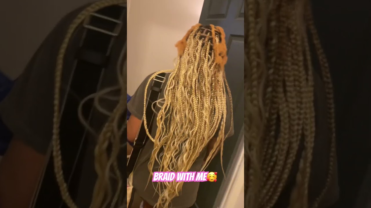 ✨HOW TO DO BOHO BRAIDS | BOHO KNOTLESS BRAIDS #youtubeshorts #braids #knotless #viralvideo