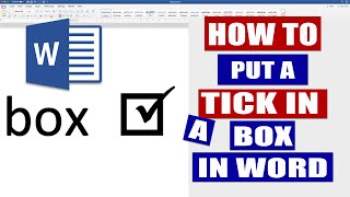 How to put a tick in a box in MS Word | Quick and Simple (2020)