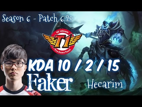 SKT T1 Faker HECARIM vs OLAF Jungle - Patch 6.20 NA Ranked