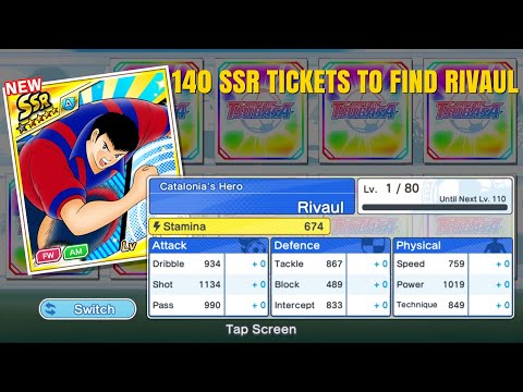 Captain Tsubasa Dream Team ( 140 SSR Tickets ) 10 × 14 Pulls Multi Accounts