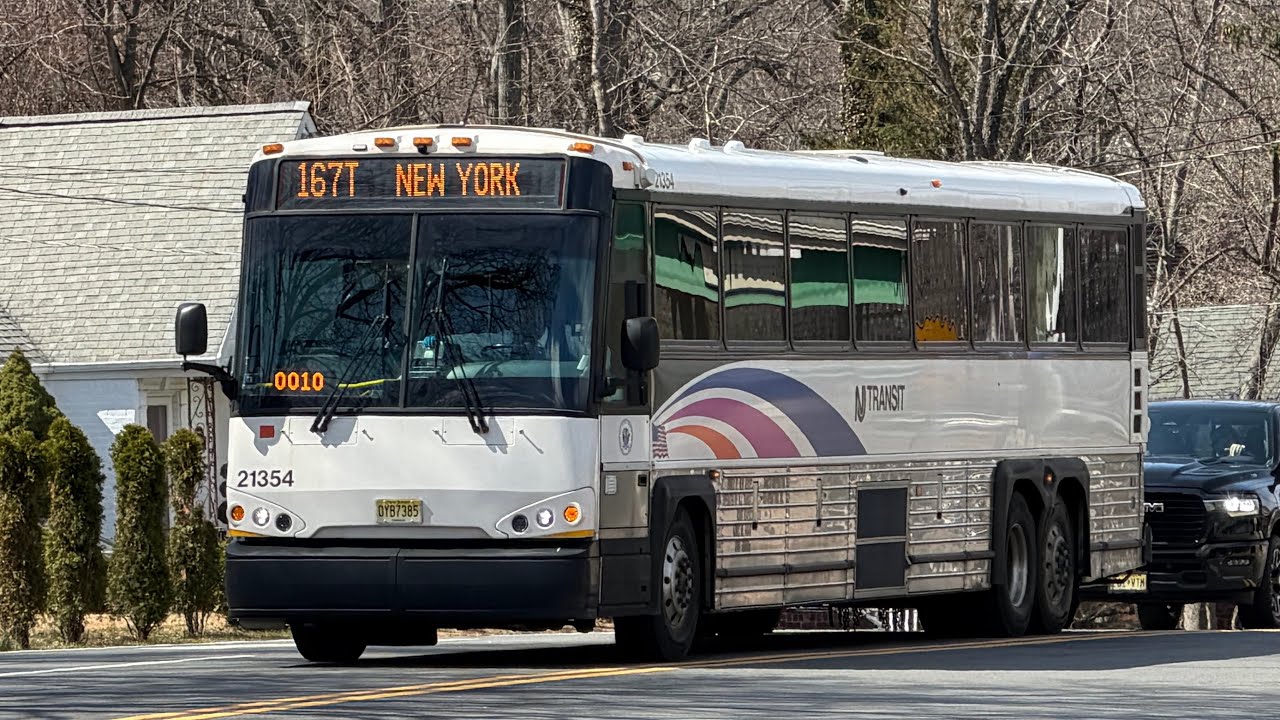 Full Ride 2021 MCI #21354 on 167T to New York I-95 Express via Teaneck Road & New Jersey Turnpike