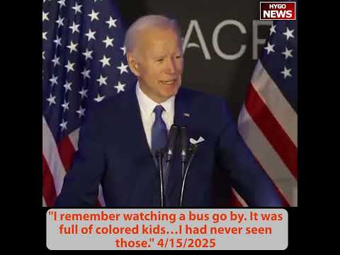 Biden's Chicago Speech: Recounts Seeing 'Colored Kids' on the Bus, Attacks Trump Administration -- 'So Much Damage in 100 Days'