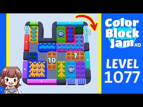 Color Block Jam Level 1077 Solution Walkthrough