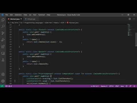 Abstract/Virtual Classes/Methods and Generics (Comparing Java, C++, and Ruby)