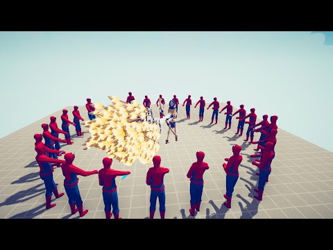 100x SPIDER MAN vs 5x EVERY GOD - Totally Accurate Battle Simulator TABS