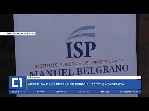 APERTURA de CARRERAS y especializaciones académicas 2026 en el ISP de Brinkmann