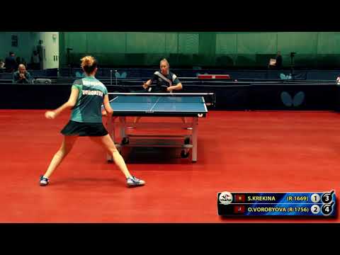 5.KREKINA - VOROBYOVA RUSSIAN Championship table tennis настольный теннис