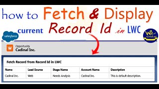 How to fetch current record based on Record Id uses of lightning web component and apex class in LWC