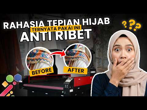 MESIN INI BIKIN FINISHING HIJAB JADI LEBIH CEPAT 10X!! | Rhinotec Cutting Laser