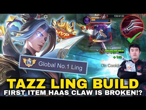 LING FIRST ITEM HAAS CLAW IS BROKEN!? | LING BEST BUILD & EMBLEM BY TAZZ IS THE NEW META BUILD!!