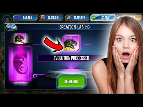 How To Evolve DINOSAURS at LEVEL 9999! ( Tutorial ) | Jurassic World: The Game