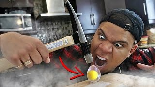 Science Experiment LIQUID NITROGEN vs EGG *INSTANT FREEZING*