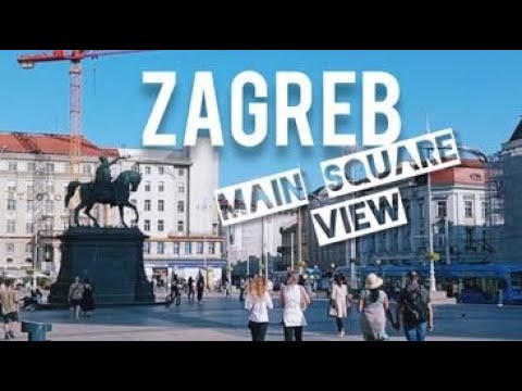 Hravatska Downtown - Vista da praça principal Ban Josip Jelacic | Zagreb Croácia