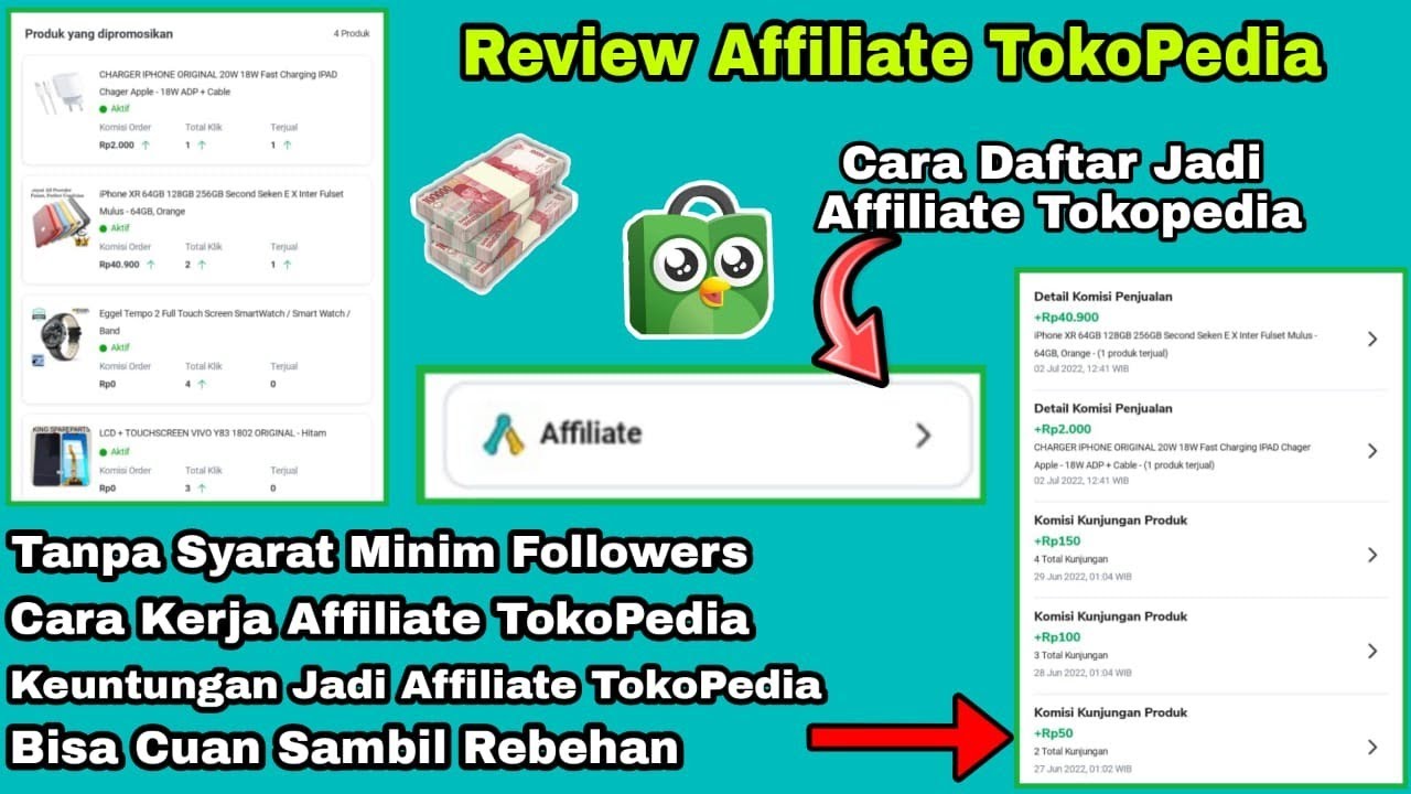Review Afiliate Tokopedia, Keuntungan Jadi Alifiasi Tokopedia, Cara Dapat Cuan dr Afiliate Tokopedia
