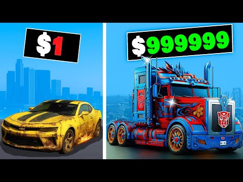 $1 to $1,000,000,000 TRANSFORMER CAR in GTA 5!