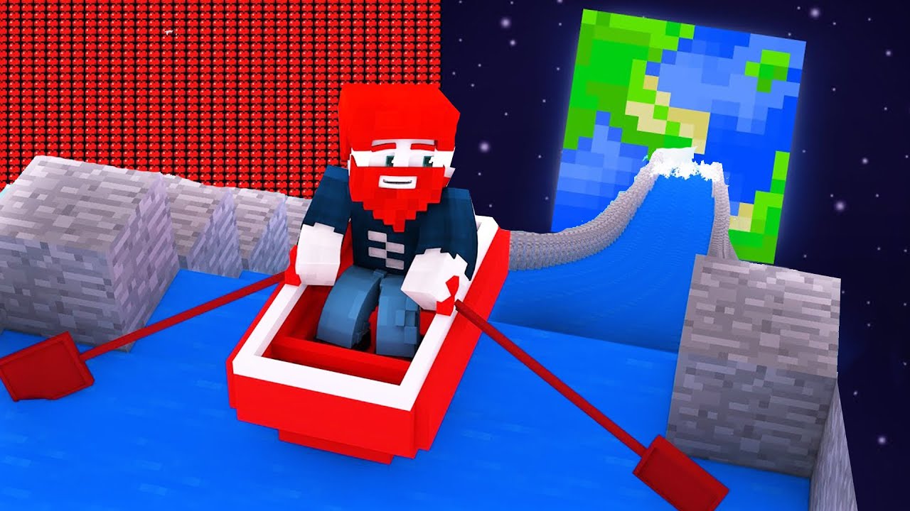ICH RUTSCHE die 2000m WASSERRUTSCHE in Minecraft
