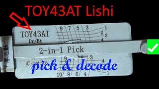 (464) TOY43AT Lishi Picking & Decoding Toyota Door Lock