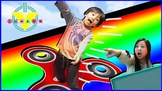 Vtubers Roblox Box Slide Down a Rainbow FIDGET SPINNER Let&#39;s Play Ryan Vs  Mommy
