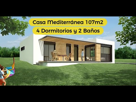 🏡 Casas Prefabricadas Mediterránea en Ovalle, La Serena, Coquimbo de 107 m2, 4 Dormitorios y 2 Baños