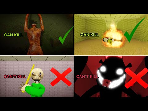 How Many Entities Can You Kill And How Many Can You Not Kill? - Shrek In The Backrooms (Roblox)