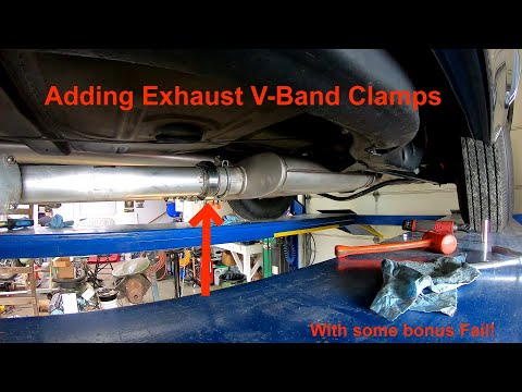 V-Band exhaust clamps installation