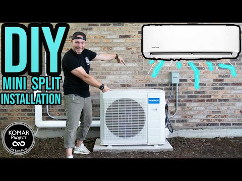 How to Install a DIY Mini Split Air Conditioning and Heat Unit.  MR COOL 24K Split Unit