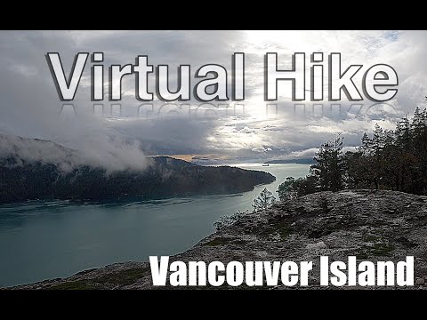 Virtual Hike Video - Light Rain, Forest, Ocean - 4K - Vancouver Island