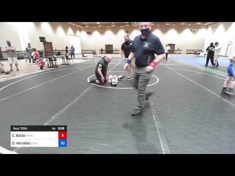 63 Lbs Rr Rnd 3 - Christopher Baldo, RedNose Wrestling School, LLC Vs Dylan Verceles, HeadHunters