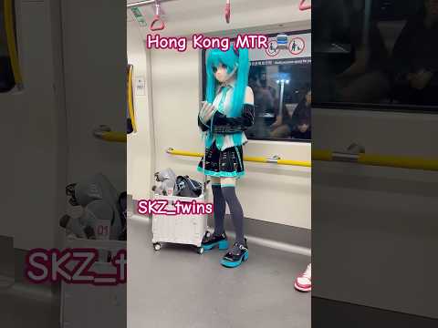 Saw Hatsune Miku on HK MTR#hk #hongkong #japan #anime #animeshorts #mtr #train #travel #travelvlog
