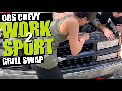89-98 Chevy CK Work Truck to Sport Truck Grill Install