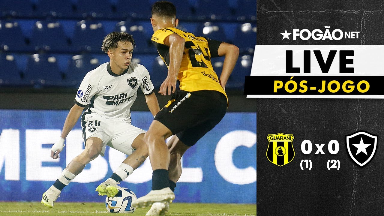 LIVE | Pós-jogo e repercussão da classificação do Botafogo sobre o Guaraní-PAR na Copa Sul-Americana