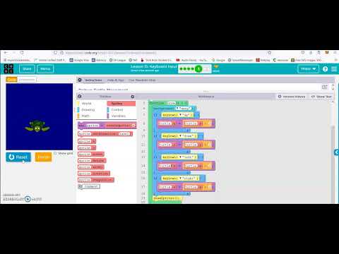Lesson 15: Keyboard Input code.org