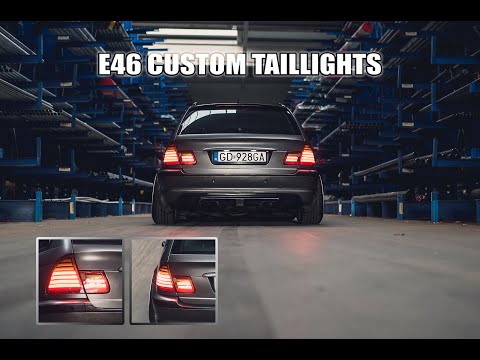 Bmw e46 touring custom taillights made with ledstrips #e46fanatics #bmwlovers #ledtaillights