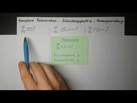 Komplexe Potenzreihen, Entwicklungspunkt, Konvergenzradius