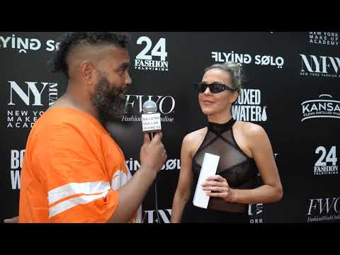 gorgeous girl interview at Flying Solo runway show NYFW Fashion Week September 2022