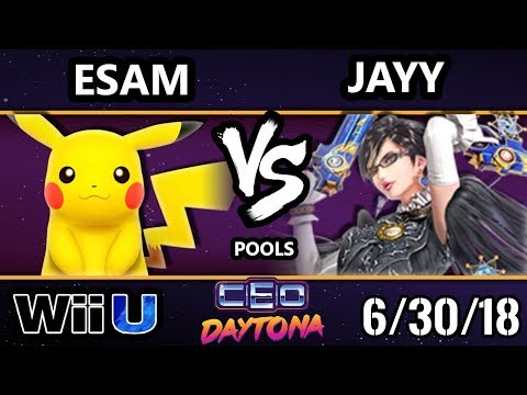 CEO 2018 Smash 4 - PG | ESAM (Pikachu) Vs. Mirage | Jayy (Bayonetta) Wii U - Pools