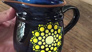 How to do a Dot Mandala Jug - Time Lapse