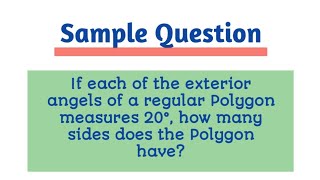 Sample Question: Exterior Angles of Polygons