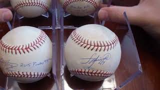 Autograph Home Run Baseball Private Signings Game Used Ball Jordy Mercer JA Happ Francisco Liriano