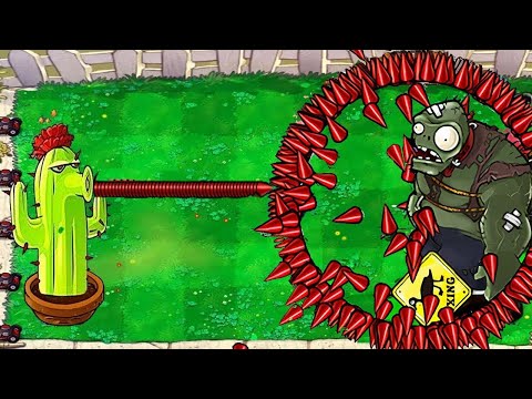 1 Cactus vs 9999 Buckethead Zombie vs Gargantuar | Plants vs Zombies