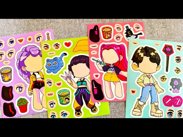 Vídeo relacionado con KPOP DE-MON HUNTERS Rollo de Pegatina, Pegatinas de colores vivos, Rollo de Pegatinas, HUNTRI/X Rumi/Mira/Zoey Sticker Merch, Pegatina Anime, para Snowboard, Guitarra Botella de Agua, Cuaderno (B)