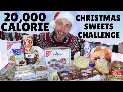 20,000 CALORIE  CHRISTMAS SWEETS ONLY | CHEAT DAY CHALLENGE