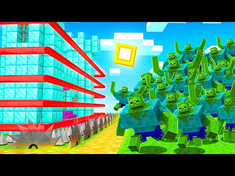 1000 MUTANT ZOMBIES vs SICHERSTES HAUS in Minecraft!